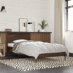 Cadre de lit sans matelas chêne marron 75x190 cm 