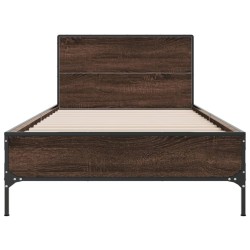 Cadre de lit sans matelas chêne marron 75x190 cm 