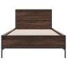 Cadre de lit sans matelas chêne marron 75x190 cm 