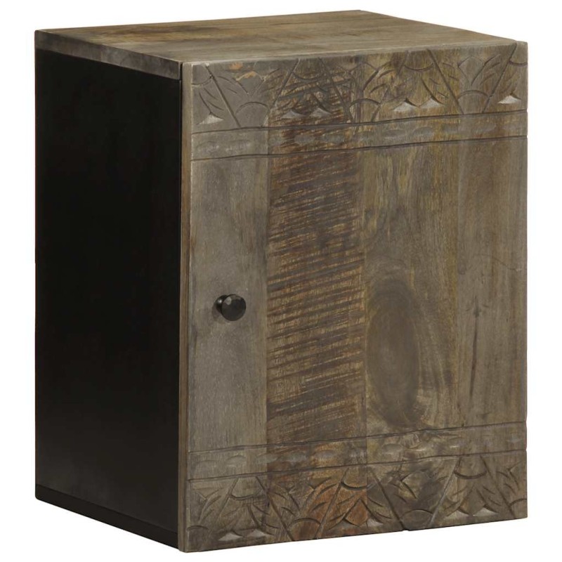 Armoire de salle de bain murale 38x33x48cm bois massif manguier 