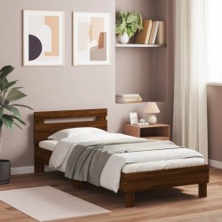Cadre de lit sans matelas avec tête de lit 90x200 cm 