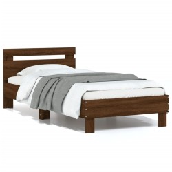 Cadre de lit sans matelas avec tête de lit 90x200 cm 