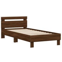Cadre de lit sans matelas avec tête de lit 90x200 cm 