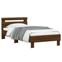 Cadre de lit sans matelas avec tête de lit 90x200 cm 