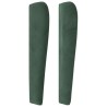 Tête de lit avec oreilles Vert foncé 93x23x118/128 cm Velours 