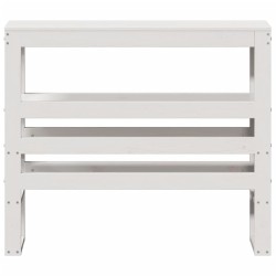 Tête de lit avec étagères blanc 75 cm bois massif de pin 