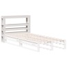 Tête de lit avec étagères blanc 75 cm bois massif de pin 