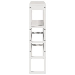 Tête de lit avec étagères blanc 75 cm bois massif de pin 