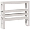 Tête de lit avec étagères blanc 75 cm bois massif de pin 