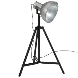 Lampadaire 25 W argent vintage 61x61x90/150 cm E27 