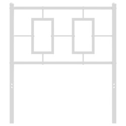 Tête de lit métal blanc 80 cm 