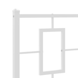 Tête de lit métal blanc 80 cm 