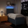 Sommier à lattes de lit avec matelas Bleu 80x200 cm Tissu 