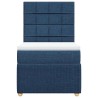 Sommier à lattes de lit avec matelas Bleu 80x200 cm Tissu 