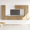Meubles TV muraux 7 pcs chêne artisanal bois d'ingénierie 