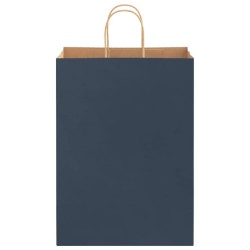 Sacs en papier 50 pcs avec poignées bleu 32x17x44 cm 