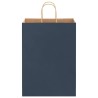 Sacs en papier 50 pcs avec poignées bleu 32x17x44 cm 