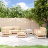 Salon de jardin 8 pcs Bois de pin massif 