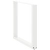 Pieds de table à manger en U 2 pièces Blanc 90 x (72-73) cm Acier 