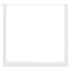 Pieds de table à manger en U 2 pièces Blanc 90 x (72-73) cm Acier 
