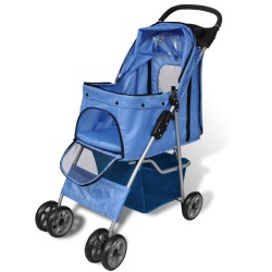 Poussette pour chiens 15 kg Bleu  