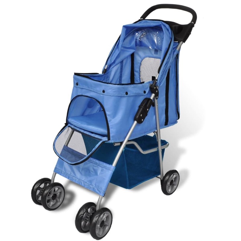 Poussette pour chiens 15 kg Bleu  