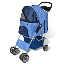 Poussette pour chiens 15 kg Bleu  