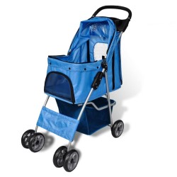 Poussette pour chiens 15 kg Bleu  