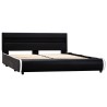 Cadre de lit avec LED Noir Similicuir 140 x 200 cm  