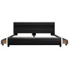 Cadre de lit avec LED Noir Similicuir 140 x 200 cm  
