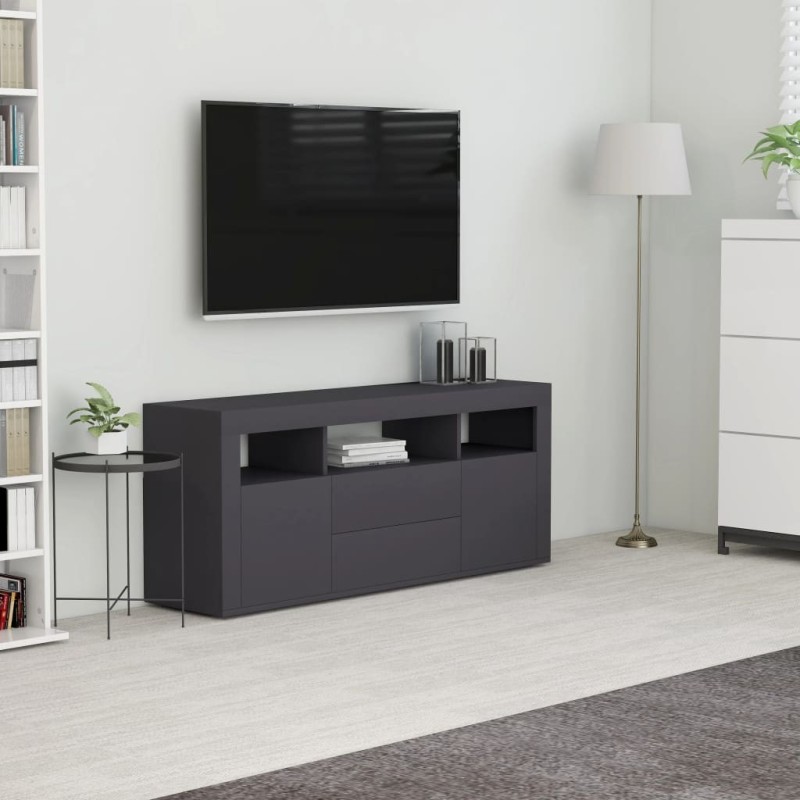 Meuble TV Gris 120x30x50 cm Bois d'ingénierie Meuble TV Gris 120x30x50 cm Bois d'ingénierie
