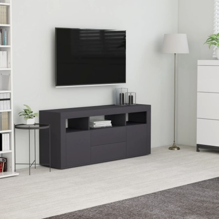Meuble TV Gris 120x30x50 cm Bois d'ingénierie 