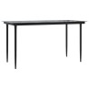 Ensemble à manger de jardin coussins 5pcs noir rotin et acier 