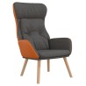 Chaise de relaxation Gris foncé Tissu et PVC 