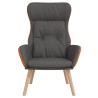 Chaise de relaxation Gris foncé Tissu et PVC 