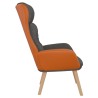 Chaise de relaxation Gris foncé Tissu et PVC 