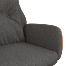 Chaise de relaxation Gris foncé Tissu et PVC 