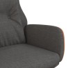 Chaise de relaxation Gris foncé Tissu et PVC 