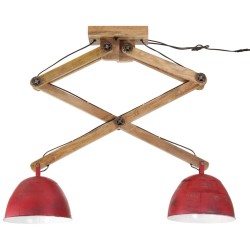 Plafonnier 25 W rouge délavé 29x18x85 cm E27 