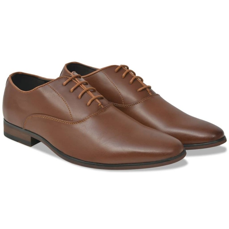 Chaussures à lacets pour hommes Marron Pointure 42 Cuir PU 