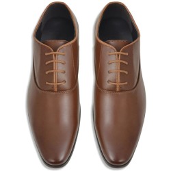 Chaussures à lacets pour hommes Marron Pointure 42 Cuir PU 