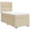 Sommier à lattes de lit et matelas Crème 90x190 cm Tissu 