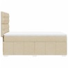 Sommier à lattes de lit et matelas Crème 90x190 cm Tissu 