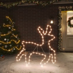 Figure de renne de Noël avec 72 LED Blanc chaud 57x55x4,5 cm 