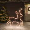 Figure de renne de Noël avec 72 LED Blanc chaud 57x55x4,5 cm 