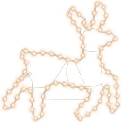 Figure de renne de Noël avec 72 LED Blanc chaud 57x55x4,5 cm 