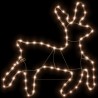 Figure de renne de Noël avec 72 LED Blanc chaud 57x55x4,5 cm 
