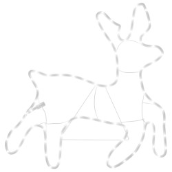 Figure de renne de Noël avec 72 LED Blanc chaud 57x55x4,5 cm 
