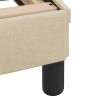 Lit avec matelas crème 200x200 cm tissu 