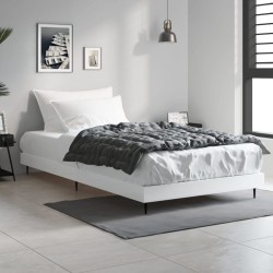 Cadre de lit sans matelas blanc 100x200 cm bois d'ingénierie 